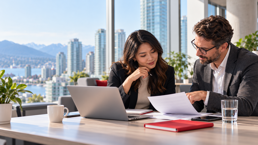 Vancouver job seeker reviewing a résumé with a career advisor to highlight customer service skills and prepare for job applications.